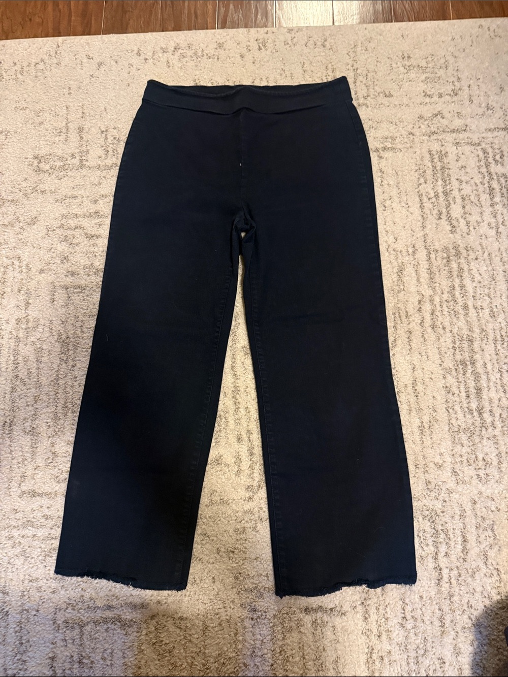 LOFT Navy Cropped Straight-Leg pants